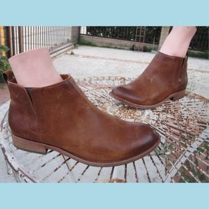 KORK-EASE BROWN LEATHER WOMEN 9M ANKLE BOOT
